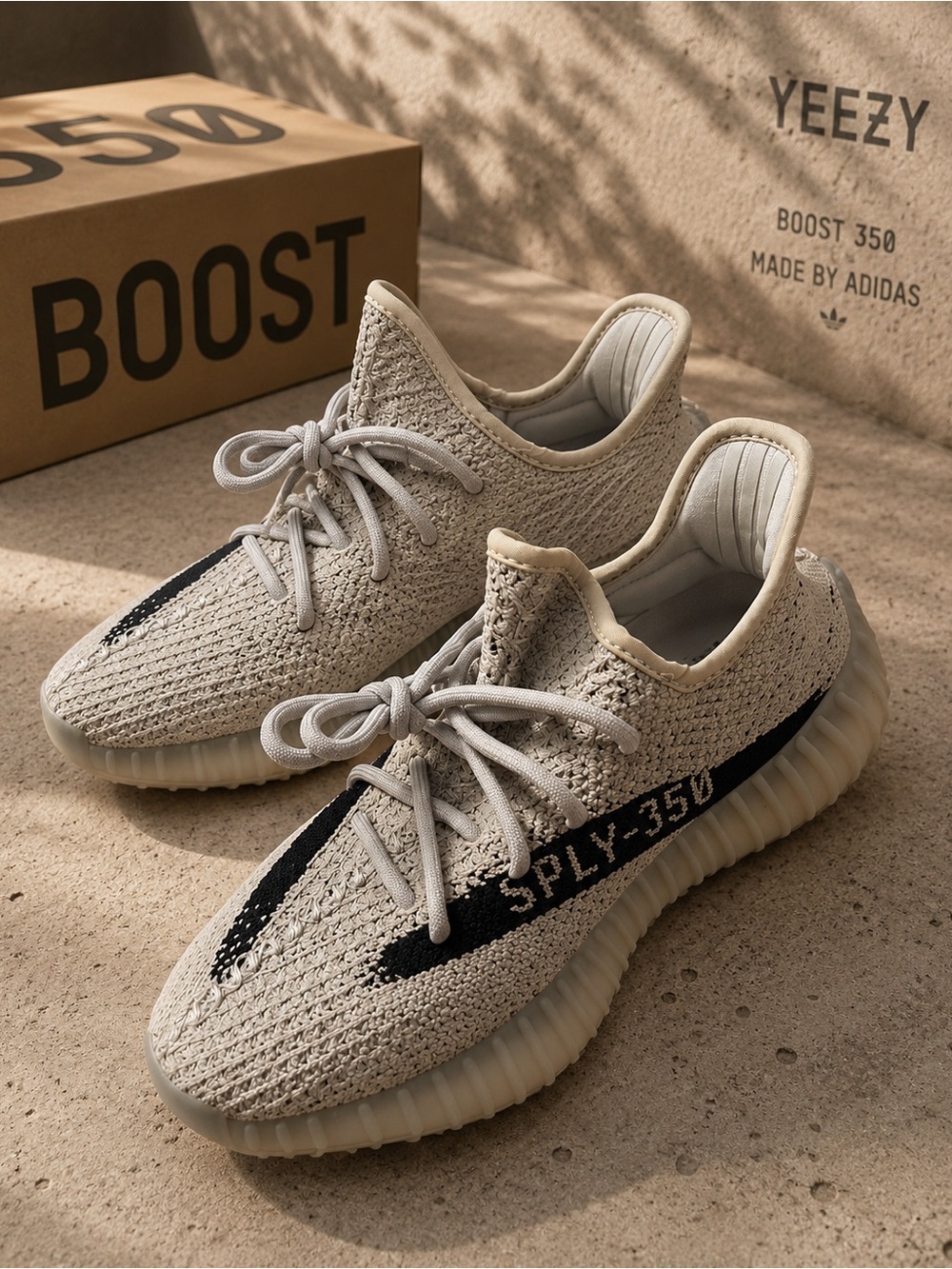 Yeezy Boost 350 V2 Men’s Sneakers - Cream with Black Stripe SOLD!!!!!